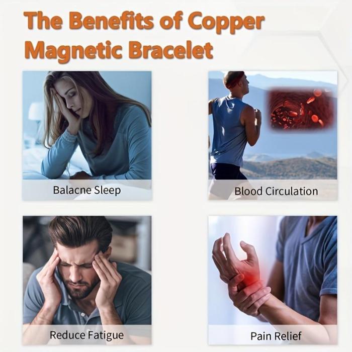 🎄Christmas Special Offer🎅Copper magnetic bracelet—Relieve fatigue